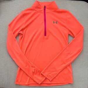 Under Armour Vibrant Coral Quarter-Zip Top